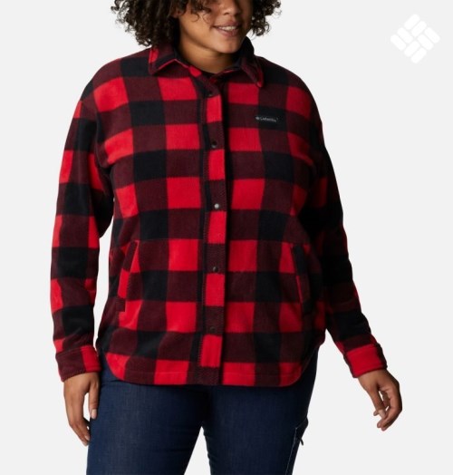 Columbia Benton Springs Shirt Jakke Dame Rød | Plus Size 48793A